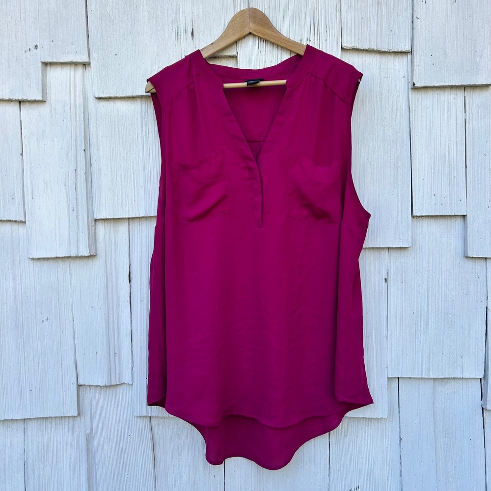 Torrid Sleeveless V Neck‎ Pink Blouse Top Plus Size 2 - Picture 2 of 5